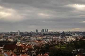 Fototapeta na wymiar Blick über Prag in Tschechien