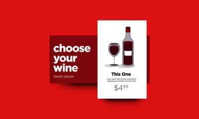 Choose Your Wine Menu Interface Design 