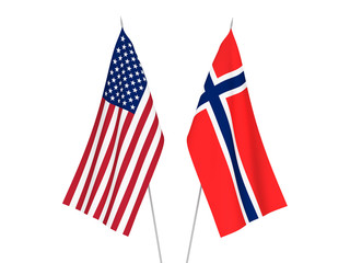 America and Norway flags