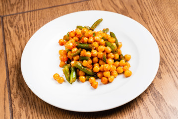chickpea with green beans