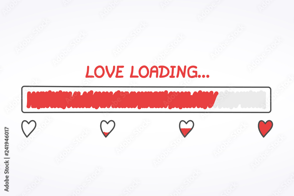 Wall mural love loading