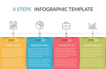 Infographic Template with 4 Steps