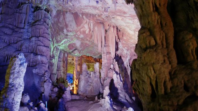 Rock formation in cave