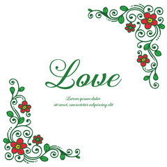 Beautiful greeting card with floral wreath vector art