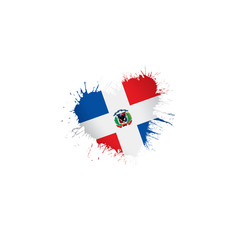 Dominicana flag, vector illustration on a white background