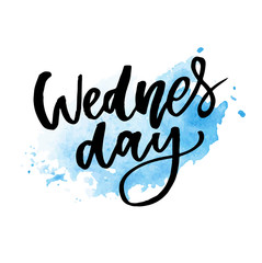 Wednesday. It s like a middle finger of the week. Brush Lettering Vector Illustration Design. Social media typography funny content. Fun for calendar template, planner, journal. Background.