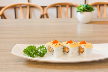 sandwiches with red caviar