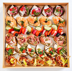 Christmas appetizers in the box