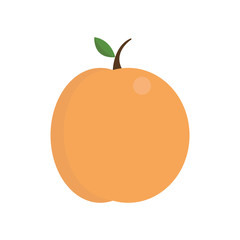 Peach icon on white background for graphic and web design, Modern simple vector sign. Internet concept. Trendy symbol for website design web button or mobile app