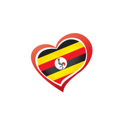 Obraz premium Uganda flag, vector illustration on a white background