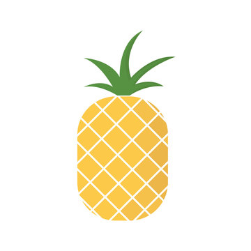 Pineapple on white background for graphic and web design, Modern simple vector sign. Internet concept. Trendy symbol for website design web button or mobile app