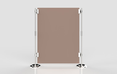 blank roll up banner display raster. 3d illustration