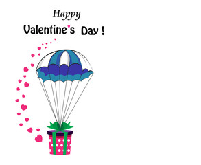  Valentine's day greeting card with space for text.