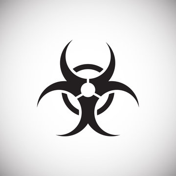Biohazard sign icon on white background for graphic and web design, Modern simple vector sign. Internet concept. Trendy symbol for website design web button or mobile app