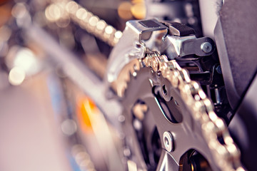 close up of  bicycle gear - Powered by Adobe