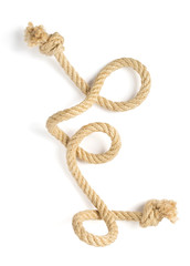 ship rope isolated on white