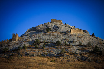 Panoramic view of the main part of the Genoese fortress