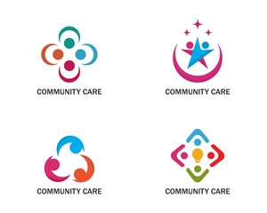 community care Logo template vector icon