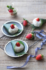 いちご大福とリボン