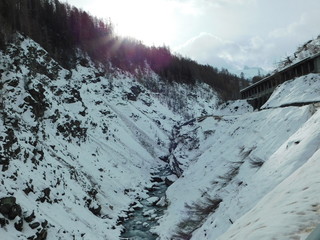 Swiss landscape in sunny day, Canton of Valais