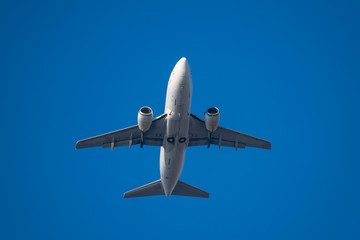 White jet takeoff