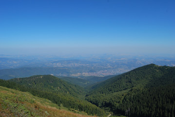View from Kom peak in Stara Planina, Berkovitsa, Bulgaria