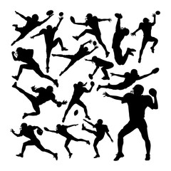 Silhouette of american football players
