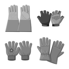 Fototapeta premium Vector design of glove and winter icon. Collection of glove and equipment vector icon for stock.