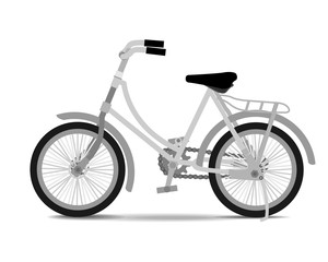 Fototapeta premium Vintage bicycle on white background.