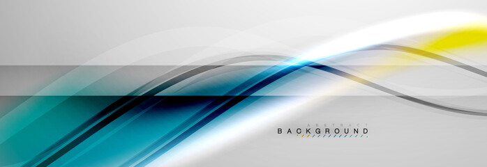 Smooth flowing wave motion concept background