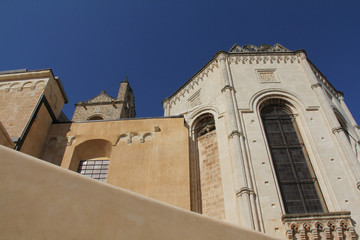 Fototapeta na wymiar vista esterna del transetto destro della Basilica di Santa Caterina d'Alessandria a Galatina (Puglie)