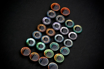 Plastic big eyes dolls in different colors