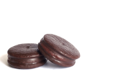two chocolate pastrys 