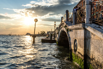 Venezia Venice - Bridge with Backlit at Zattere