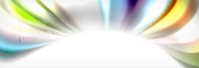 Abstract wave lines liquid fluid rainbow style color stripes background. Artistic illustration for presentation, app wallpaper, banner or poster