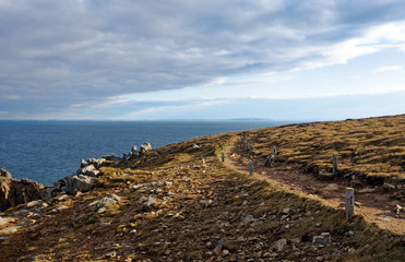 Fototapeta na wymiar The Cap Sizun coastal path in Brittany