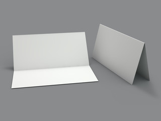 Blank portrait mock-up paper. Brochure, magazine, postcard isolated. 3D