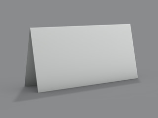 Blank portrait mock-up paper. Brochure, magazine, postcard isolated. 3D