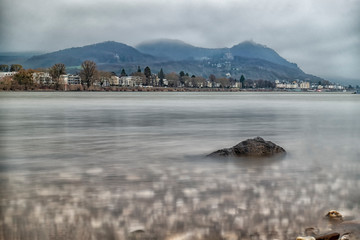 Regentag an Rhein und Siebengebirge