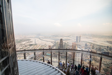 View from Burj khalifa tower, Dubai, United Arab Emirates