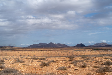 Fototapeta na wymiar Volcanic landscape, Canary, Fuerteventura
