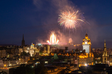 Firework over Edinburg Castle