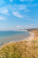 View over the freshwater bay of isle of wight island in the UK.