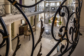 Handmade Wrought Iron Railing .luxury lobby interior