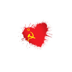 The red flag of the USSR. Vector illustration on white background