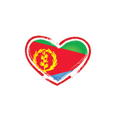 Eritrea flag, vector illustration on a white background