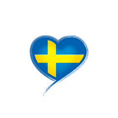 Sweden flag, vector illustration on a white background