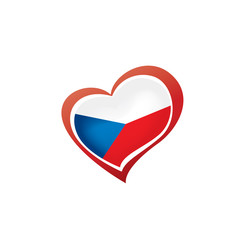 Czechia flag, vector illustration on a white background