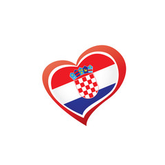 Croatia flag, vector illustration on a white background