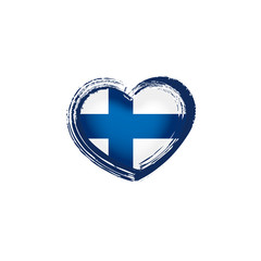 Finland flag, vector illustration on a white background